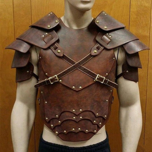 Men's Leather Bondage Jackets Multiple Straps Binding Bras - BAGMODA