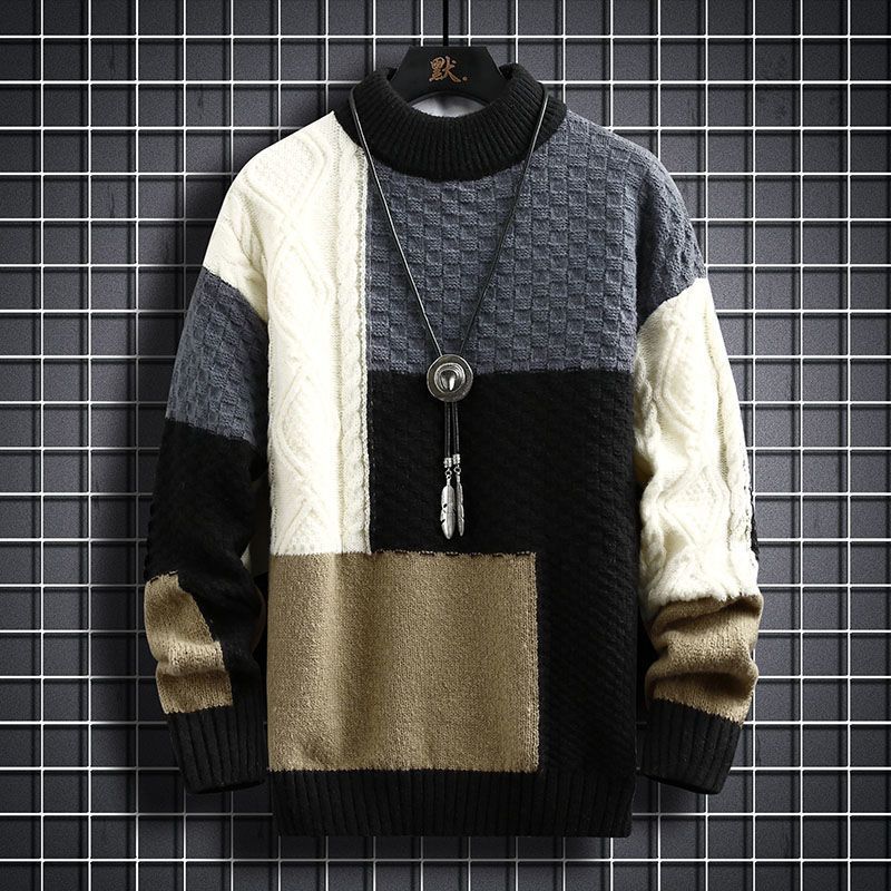 Men's Polyester Warm Sweater In Winter