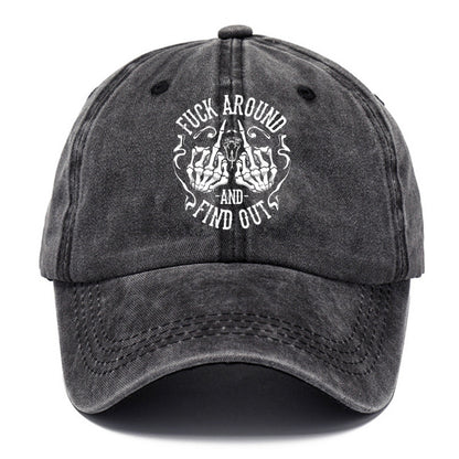 Gorra de papá vieja de algodón lavado con estampado retro para hombre