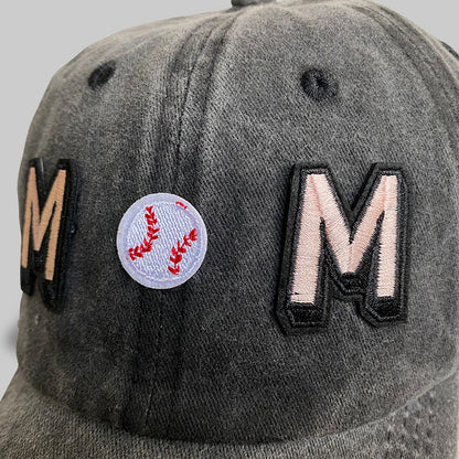 Gorra de béisbol bordada con letras de Baseball Mother para hombre y mujer, deportiva, de mezclilla