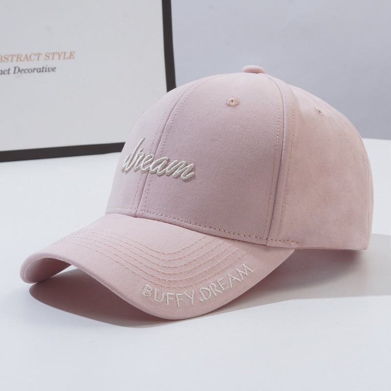 Korean Version Fashion Letter Embroidery Sun-proof Peaked Cap