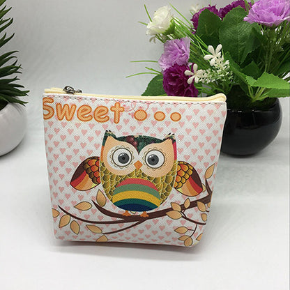 Damen Kinder Student Brieftasche Münztasche Aufbewahrungstasche PU Tasche