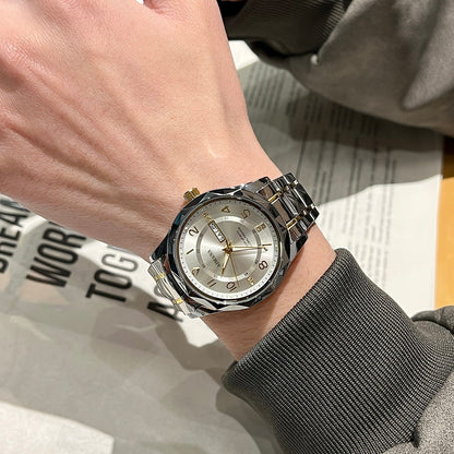 Lässige High-End-Business-Uhr mit Doppelkalender