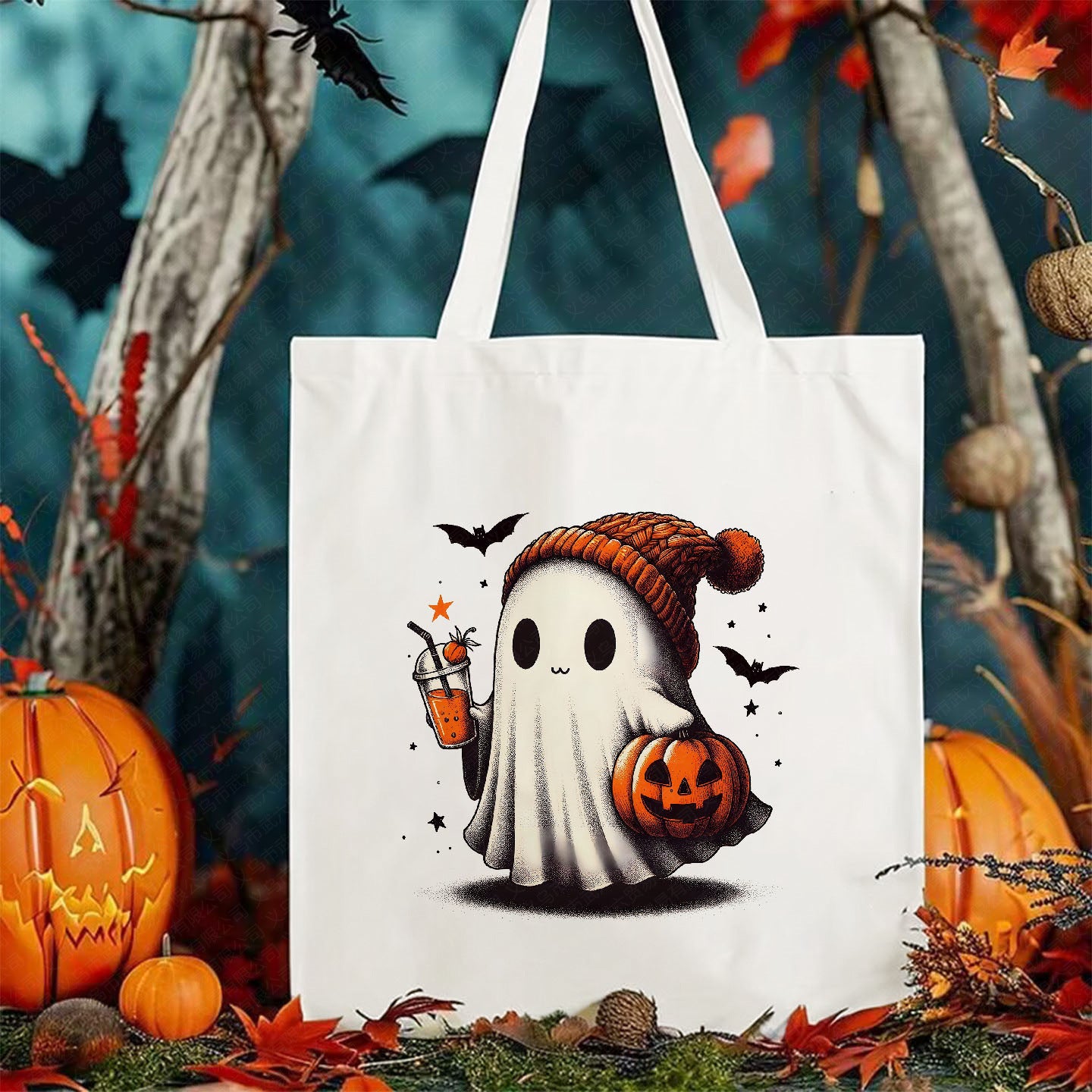 Halloween Printed Canvas Bag Shoulder Bag
