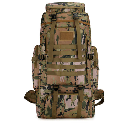 Mochila de lona de gran capacidad, bolsa de viaje para hombre, mochila para deportes al aire libre, montañismo, senderismo, bolsa militar retro 