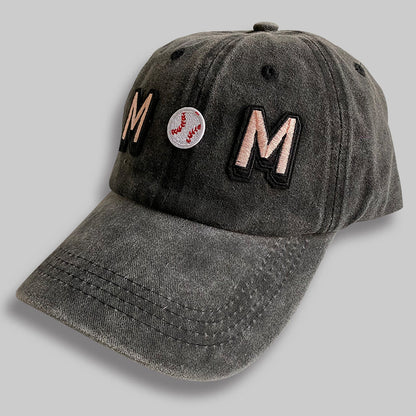 Gorra de béisbol bordada con letras de Baseball Mother para hombre y mujer, deportiva, de mezclilla