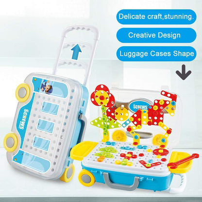 132/308Pcs Kinder Elektrische Bohrer Spielzeug DIY Pädagogisches Puzzle 