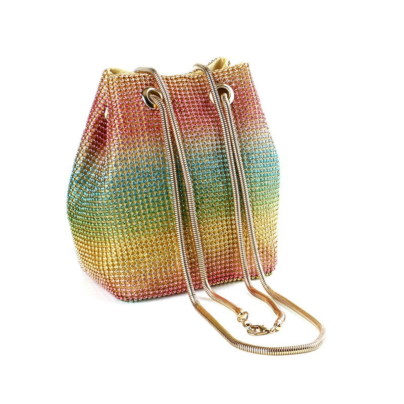 Diamonds Metal Rhinestones Beading Clutch