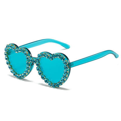Modische All-Match-Sonnenbrille mit Pfirsichherz für Damen
