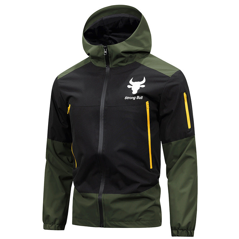 Outdoor Sports And Casual Loose All-matching Windproof Hood Workwear Tops Men's Jacket