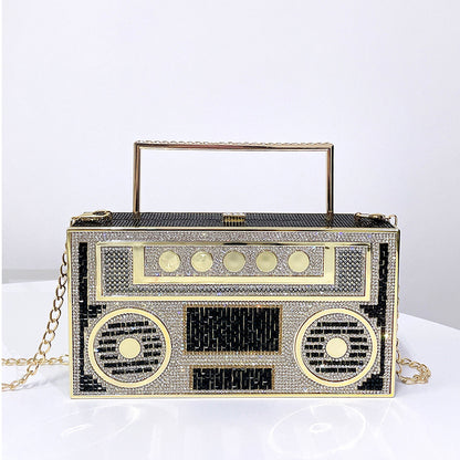 Diamonds Radio Clutch - BAGMODA