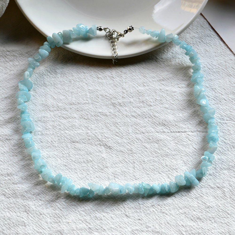 Vacation Style Color Crystal Necklace For Women