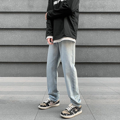Fashion Men Loose Drawstring Straight - leg Pants - BAGMODA
