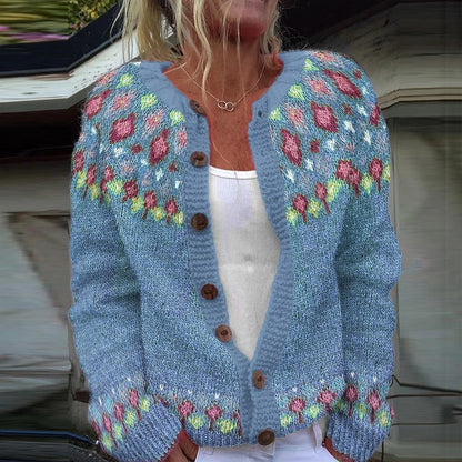 Damen Pullover Lose Multicolor Mode Strickwaren