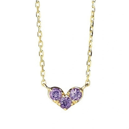 Collar con piedras de nacimiento de amor de enero a diciembre (Nicho)