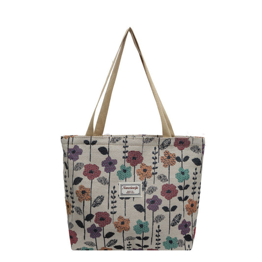 Bolso de hombro de lona de gran capacidad