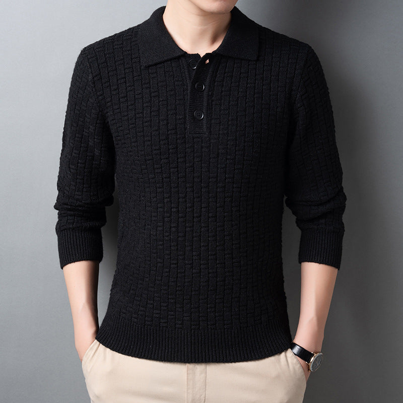 Plus Size Jacquard Top Autumn And Winter Men's Sweater