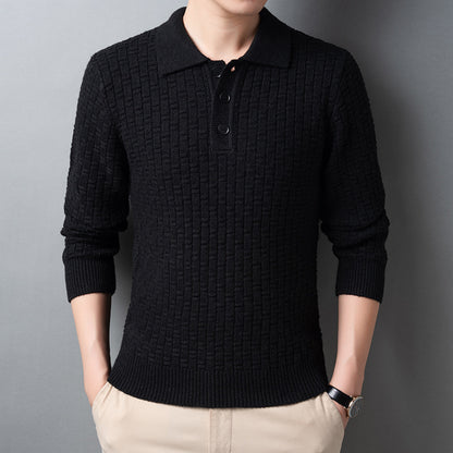 Plus Size Jacquard Top Autumn And Winter Men's Sweater