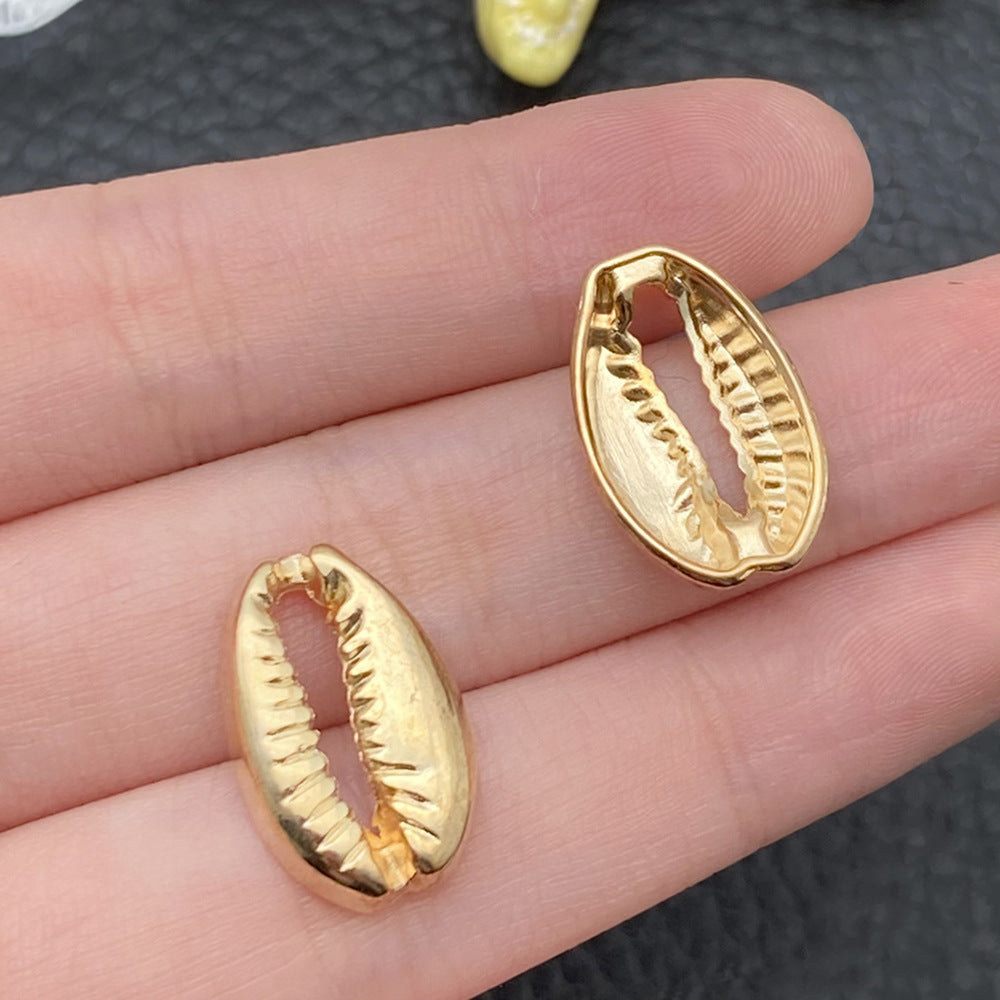 Gold Marine Life Starfish Conch Alloy Pendant DIY Bracelet Earring Ornament Pendant
