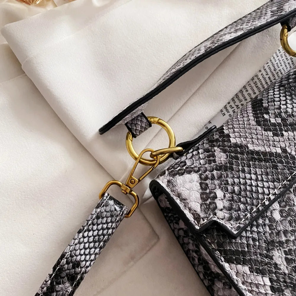 Vivid Charm Snakeskin Bag