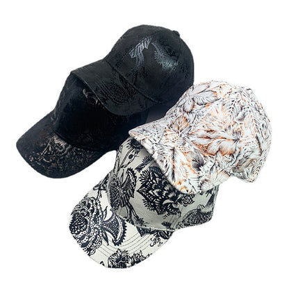 Gorras de béisbol con estampado de cuero puro estilo coreano