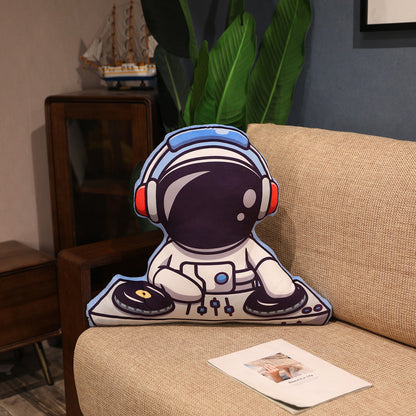 Almohada de peluche de la serie de simulación espacial, juguetes de astronauta, astronauta, cohete, nave espacial, muñeco de peluche, almohada para la siesta, regalos de cumpleaños para niños