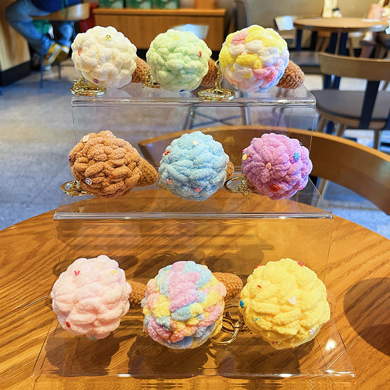 Original Plush Colorful Ice Cream Keychain