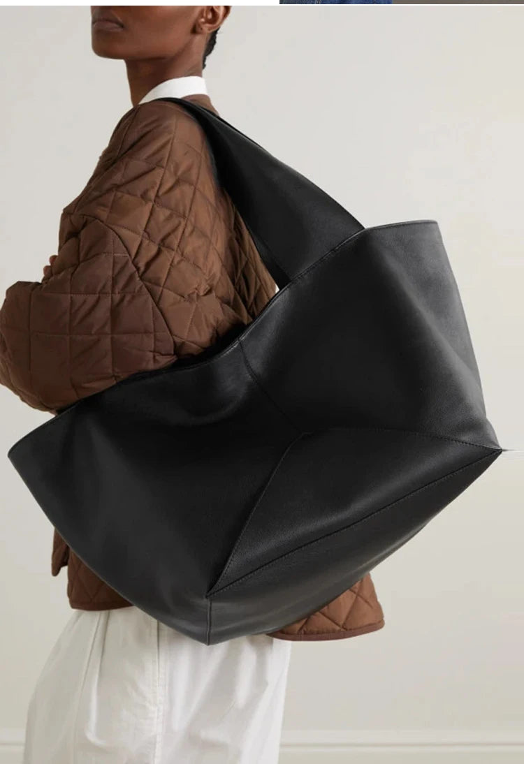Trendy Suede Splice Tote Bag