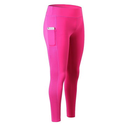 Pantalones de yoga para mujer con bolsillos, mallas deportivas sin costuras, de cintura alta, para fitness y correr.