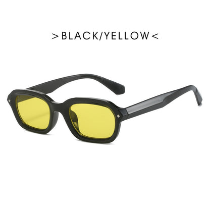 Retro Hochwertige schmale quadratische Sonnenbrille für Damen