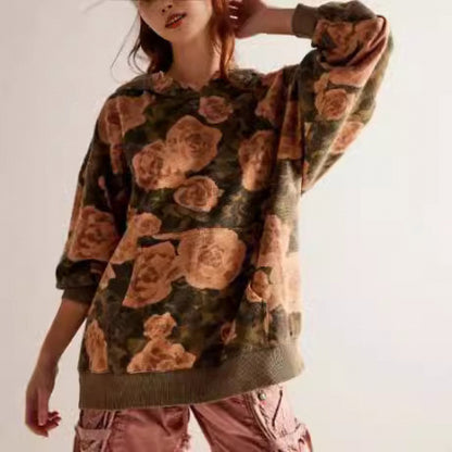 Sudadera con capucha para mujer con impresión 3D de moda