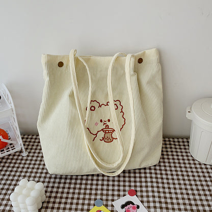 Cute Velvet Embroidery Bag - BAGMODA