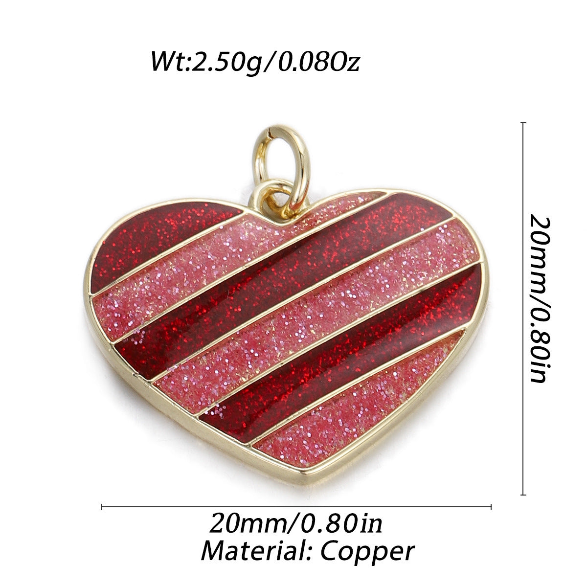 Oil Dripping Red Love Pendant Micro Inlaid Zircon Accessories