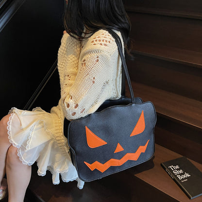 Bolso bandolera con forma de calabaza de Halloween