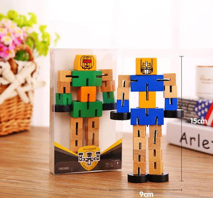 Roboterspielzeug aus Holz