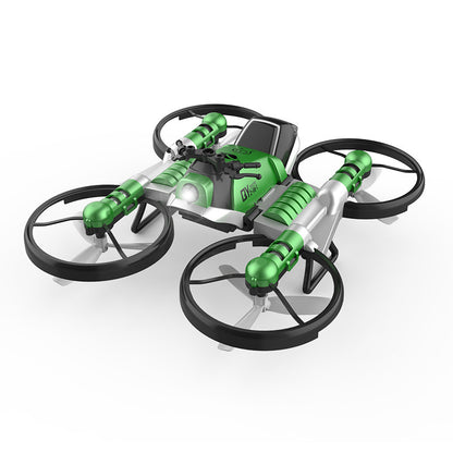 Dron RC WiFi FPV para motocicleta 2 en 1, helicóptero plegable, cámara de 0,3 MP, retención de altitud, cuadricóptero RC, dron para motocicleta 2 en 1.