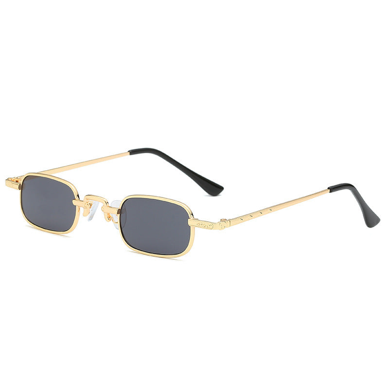 Square small frame men and women sunglasses