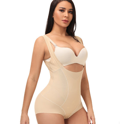 Nicht abfärbende einteilige Shapewear-Shorts, hochelastischer Bauchkorsett-Body