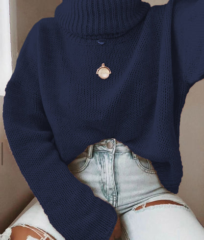 Strickwaren Seepferdchen Haar Pullover Rollkragen Langarm Pullover