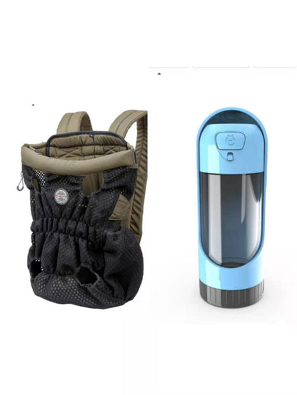 Mochila transportadora de mascotas para viajes al aire libre, de malla, transpirable, para el hombro