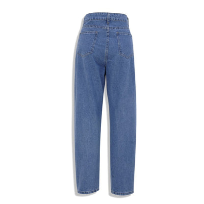 Damen Jeans mit Cartoon-Print, Haremshose, Hose für Damen