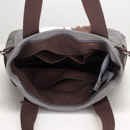 Süße Plüsch-Canvas-Tasche 