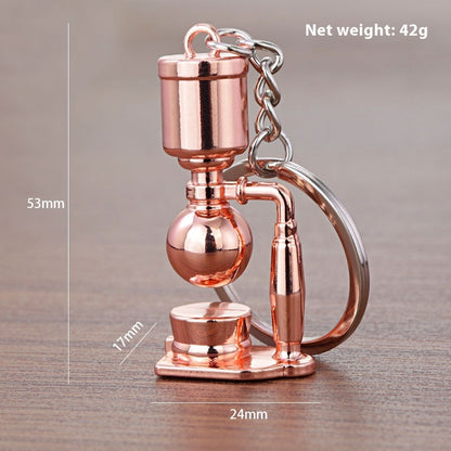 3D Kaffee Schlüsselanhänger Metall Autoschlüssel Anhänger