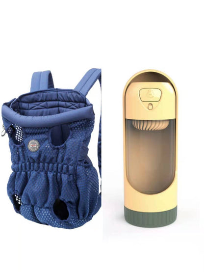 Mochila transportadora de mascotas para viajes al aire libre, de malla, transpirable, para el hombro
