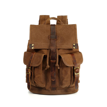 Mochila retro de lona para viajes al aire libre y ocio