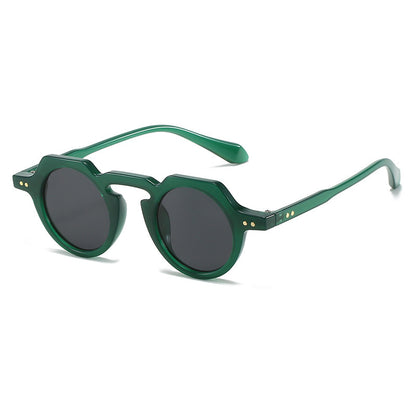 Retro-Rundrahmen und modische Sonnenbrille für Damen