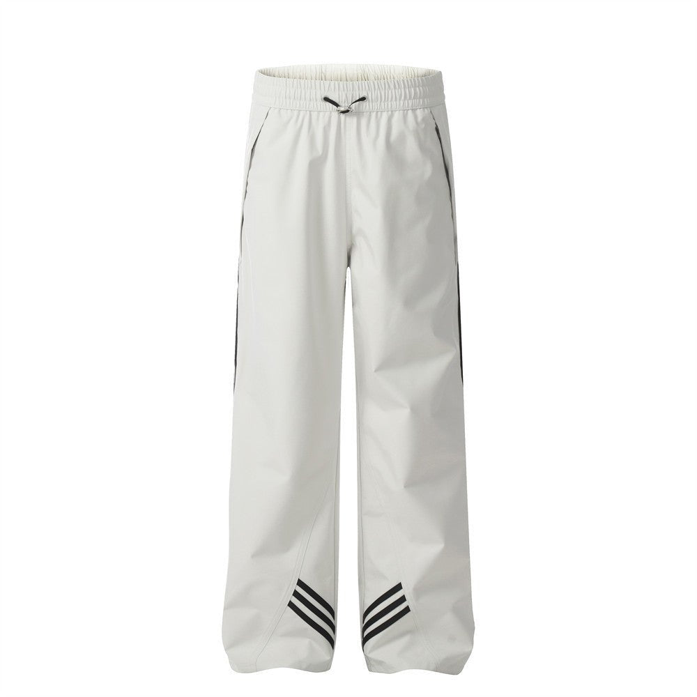 Around Three Bars Patchwork Casual Pants Men - BAGMODA