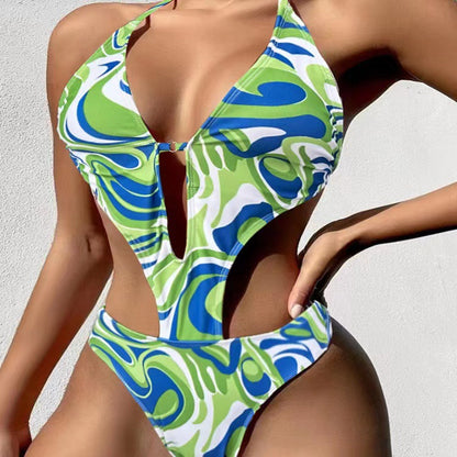 Badeanzug Bikini Bedruckt