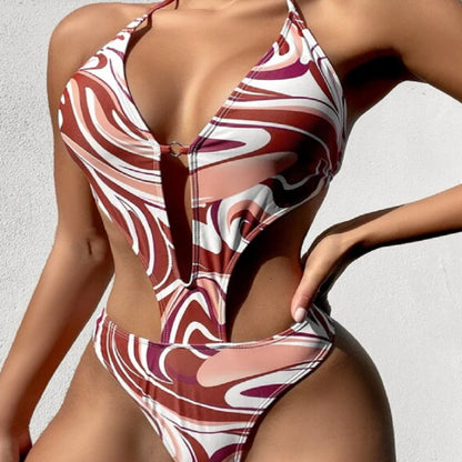 Badeanzug Bikini Bedruckt