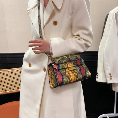 Vivid Charm Snakeskin Bag - BAGMODA